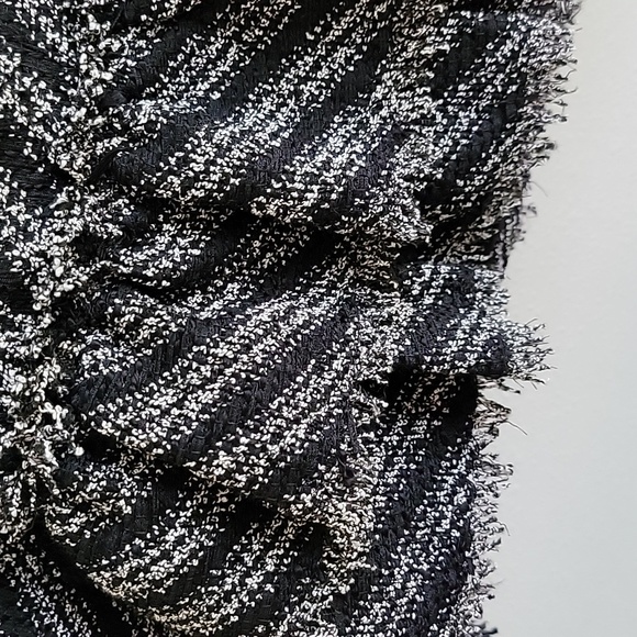 Ann Taylor tweed black & white collared blazer/coat - Picture 2 of 7